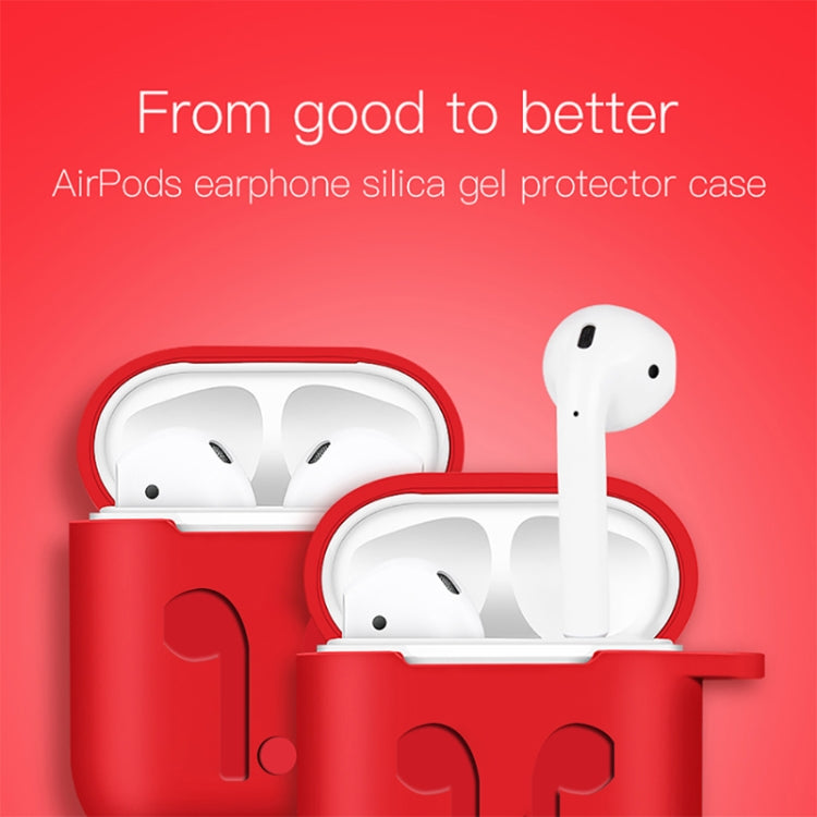 6 in 1 Earphone Bag + Earphone Case + Earphones Silicone Buckle + Earbuds + Anti-Drops Buckle + Anti-lost Rope Wireless Earphone Silicone Case Set for Apple Airpods