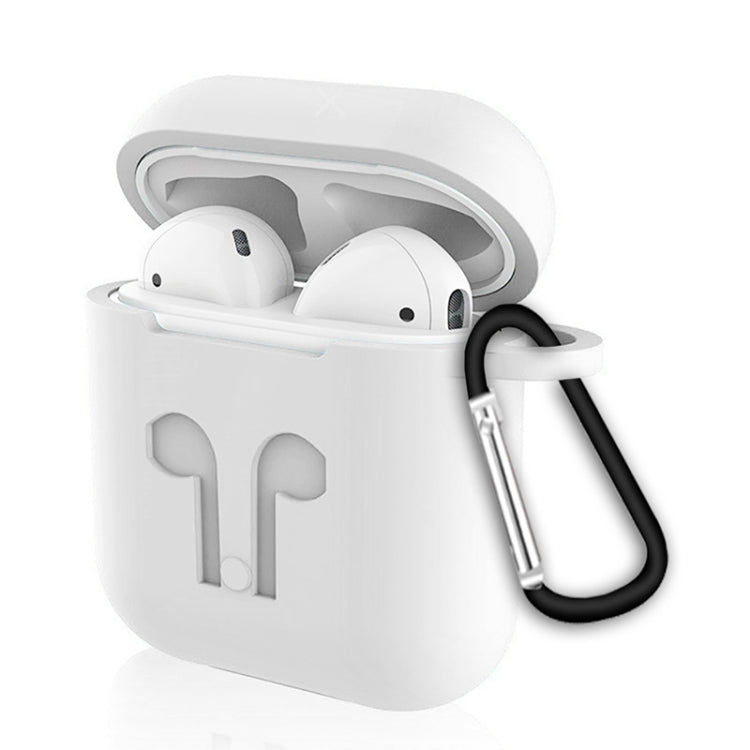 6 in 1 Earphone Bag + Earphone Case + Earphones Silicone Buckle + Earbuds + Anti-Drops Buckle + Anti-lost Rope Wireless Earphone Silicone Case Set for Apple Airpods