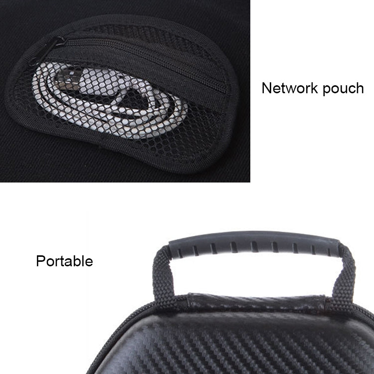 Carbon Fiber Texture EVA Storage Box Shockproof Bag for Headset(Black)