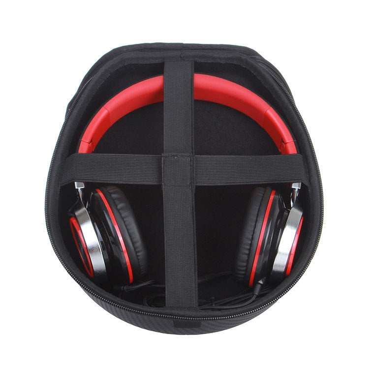 Carbon Fiber Texture EVA Storage Box Shockproof Bag for Headset(Black)