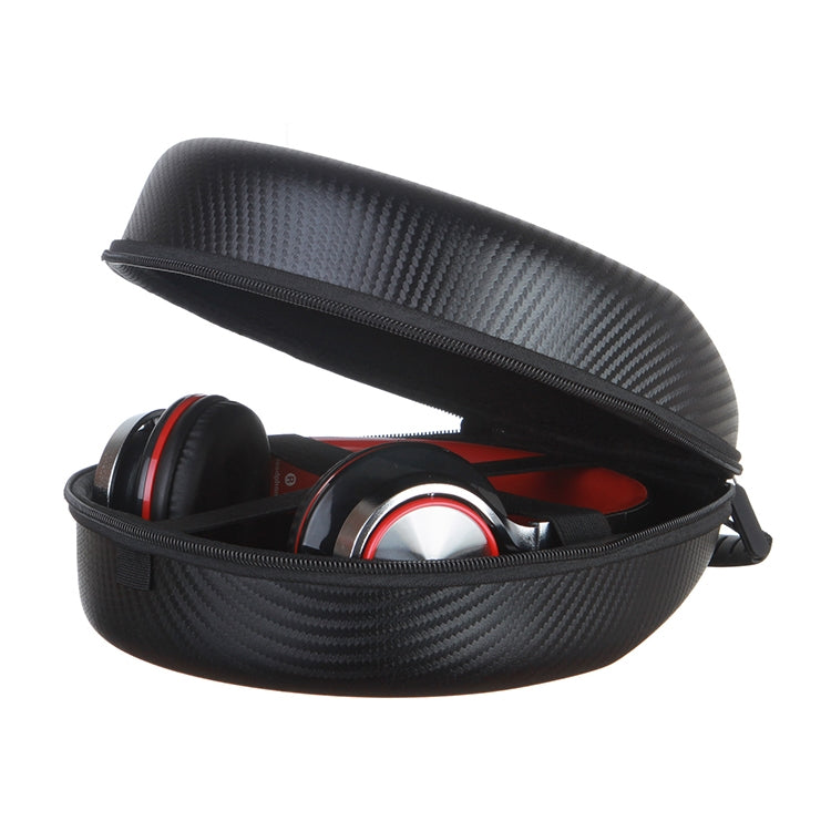 Carbon Fiber Texture EVA Storage Box Shockproof Bag for Headset(Black)