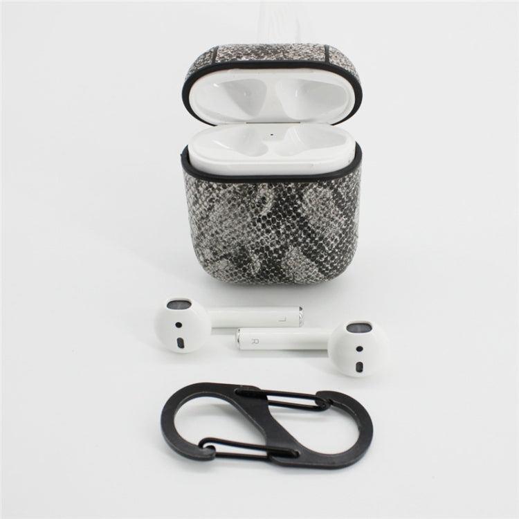 Snake Skin Texture Anti-lost Dropproof Wireless Earphones Charging Box Protective Case for Apple AirPods 1/2