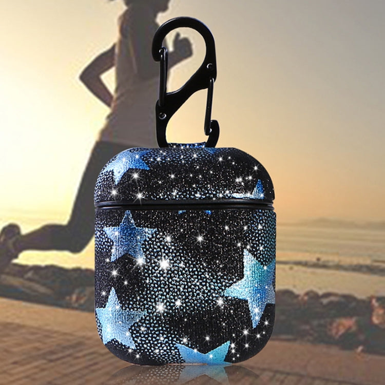Starry Sky Pattern Anti-lost Dropproof Wireless Earphones Charging Box Protective Case for Apple AirPods 1/2