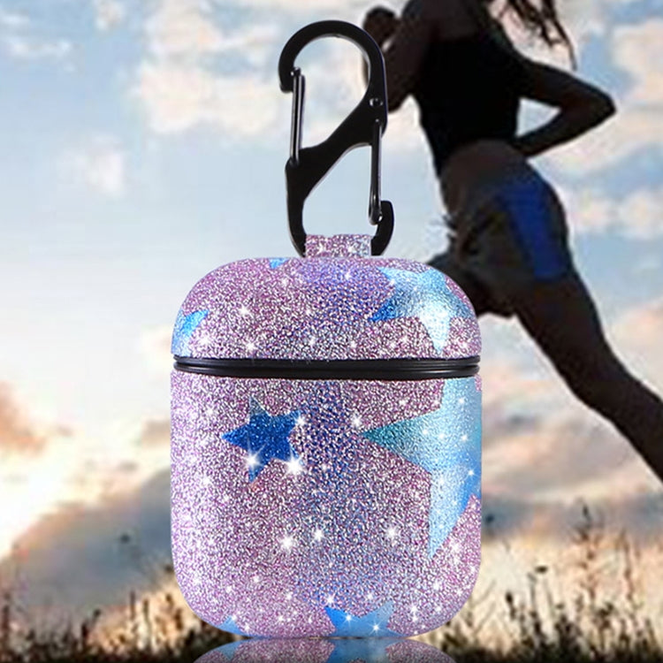 Starry Sky Pattern Anti-lost Dropproof Wireless Earphones Charging Box Protective Case for Apple AirPods 1/2