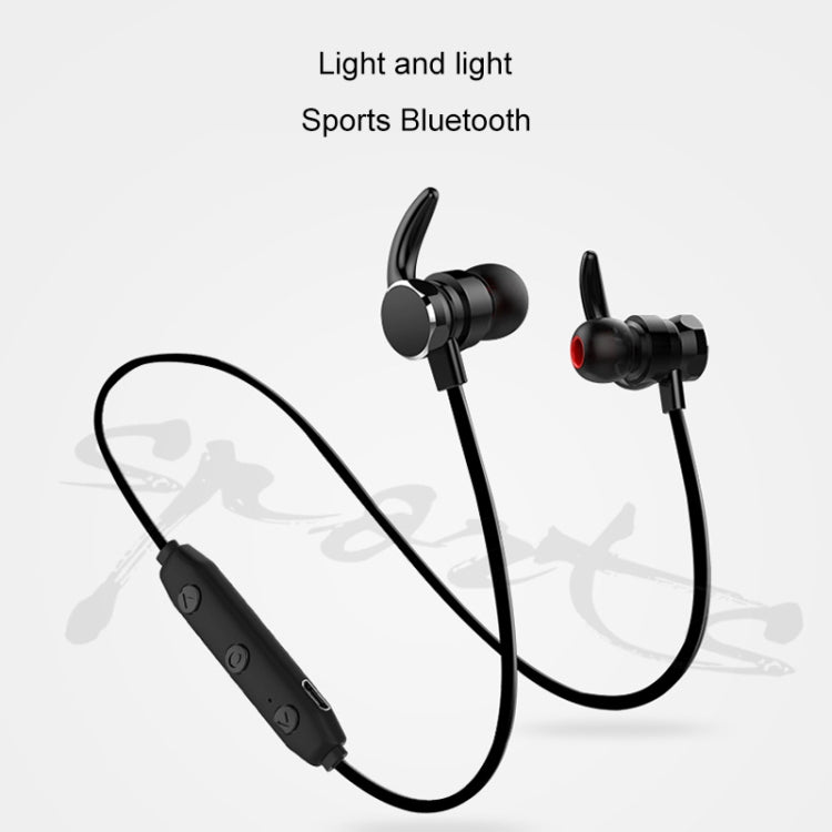 X5 Bluetooth 5.0 Wireless Magnetic Absorption Sweatproof Sports Bluetooth In-Ear Headset(Black)