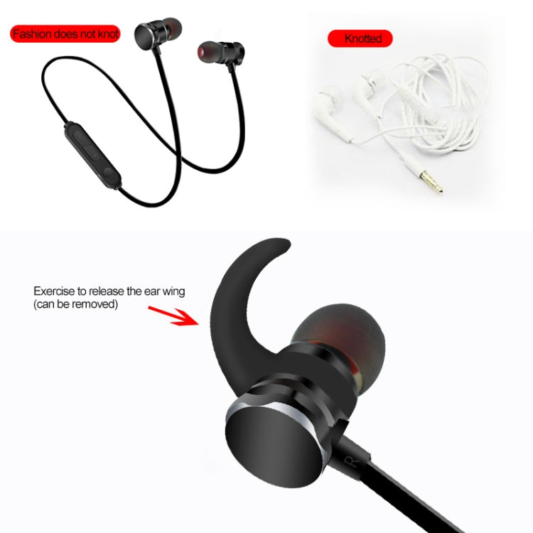X5 Bluetooth 5.0 Wireless Magnetic Absorption Sweatproof Sports Bluetooth In-Ear Headset(Black)
