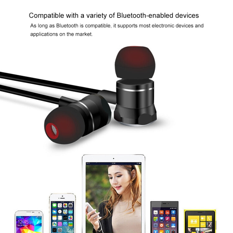 X5 Bluetooth 5.0 Wireless Magnetic Absorption Sweatproof Sports Bluetooth In-Ear Headset(Black)