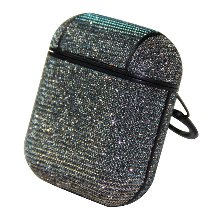 TwoWindows Glitter Powder Shockproof Wireless Earphones Charging Box Leather Protective Case for Apple AirPods 1/2