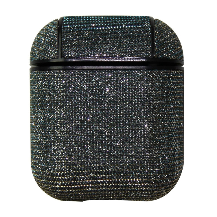TwoWindows Glitter Powder Shockproof Wireless Earphones Charging Box Leather Protective Case for Apple AirPods 1/2