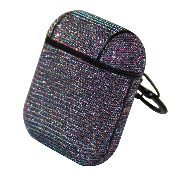 TwoWindows Glitter Powder Shockproof Wireless Earphones Charging Box Leather Protective Case for Apple AirPods 1/2