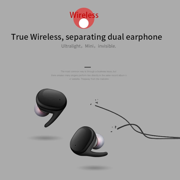 TWS 5.0 Binaural Wireless Touch Sensor Bluetooth Headset(Black)