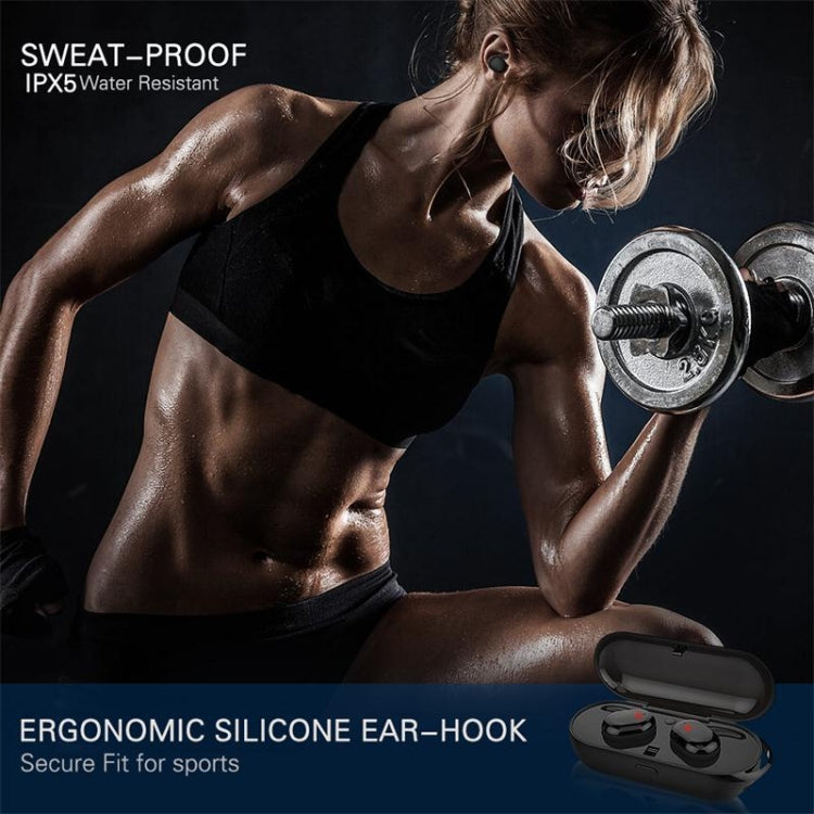 TWS 5.0 Binaural Wireless Touch Sensor Bluetooth Headset(Black)