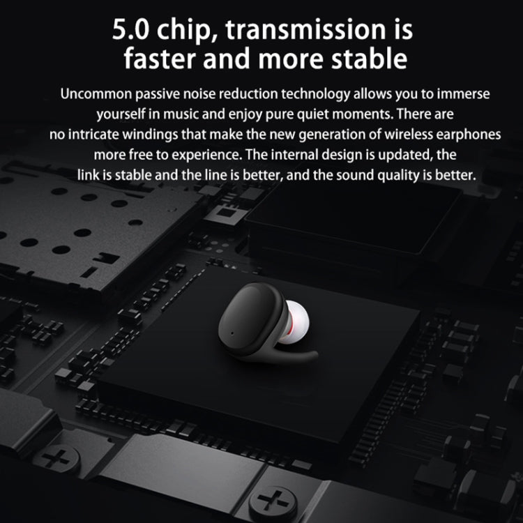 TWS 5.0 Binaural Wireless Touch Sensor Bluetooth Headset(Black)