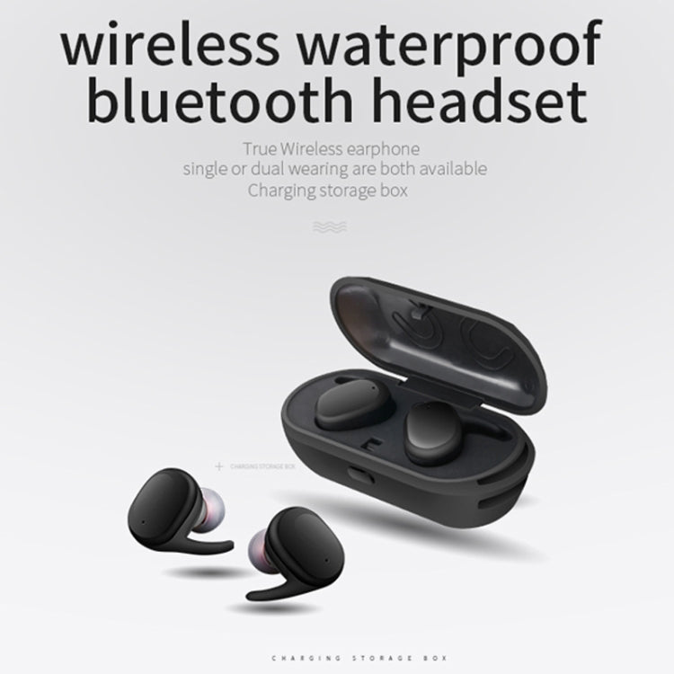 TWS 5.0 Binaural Wireless Touch Sensor Bluetooth Headset(Black)