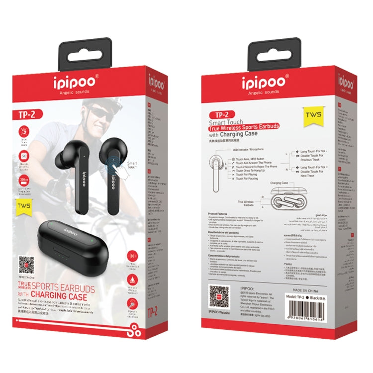 ipipoo TP-2 TWS Bluetooth V5.0 Headset(Black)