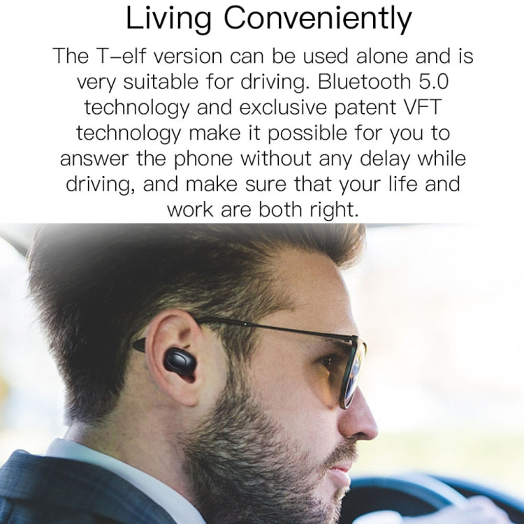 Bluedio TWS T-elf Bluetooth Version 5.0 In-Ear Bluetooth Headset with Headphone Charging Cabin