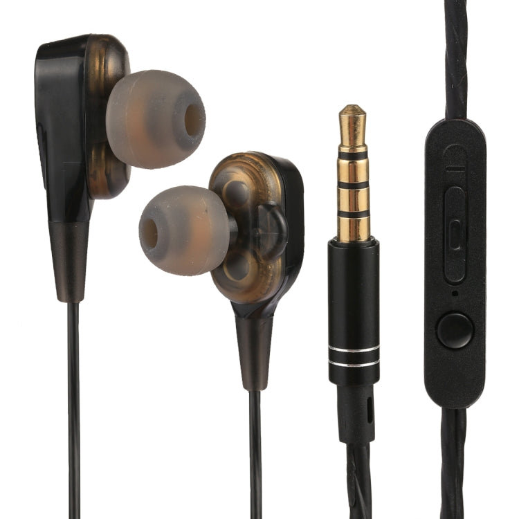 X8 Noise Cancelling 4 Drivers Moving Coil In-Ear Wired 3.5mm Sports Earphones Headset with Mic, For iPhone, Samsung, HTC, Sony and other Smartphones