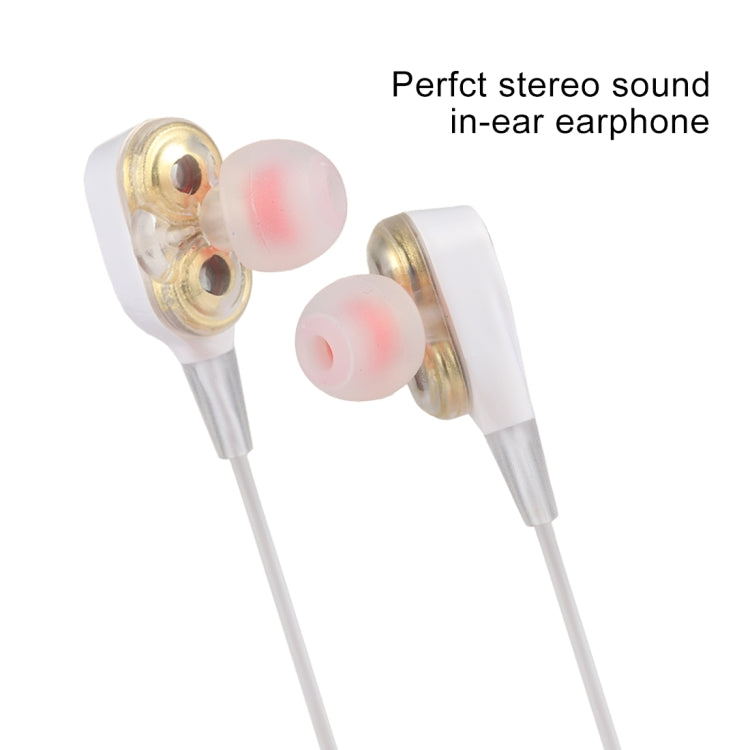 X8 Noise Cancelling 4 Drivers Moving Coil In-Ear Wired 3.5mm Sports Earphones Headset with Mic, For iPhone, Samsung, HTC, Sony and other Smartphones