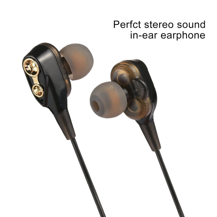 C-65 Wired Earbuds Headphones Dual Driver In-Ear 3.5mm Wired Stereo Earphones with Mic