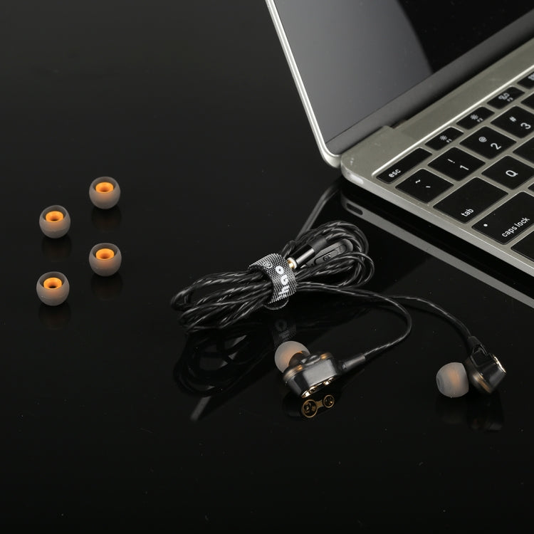 C-65 Wired Earbuds Headphones Dual Driver In-Ear 3.5mm Wired Stereo Earphones with Mic
