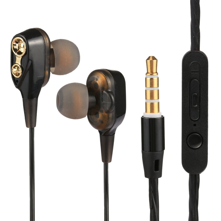 C-65 Wired Earbuds Headphones Dual Driver In-Ear 3.5mm Wired Stereo Earphones with Mic