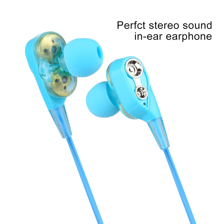 C-65 Wired Earbuds Headphones Dual Driver In-Ear 3.5mm Wired Stereo Earphones with Mic