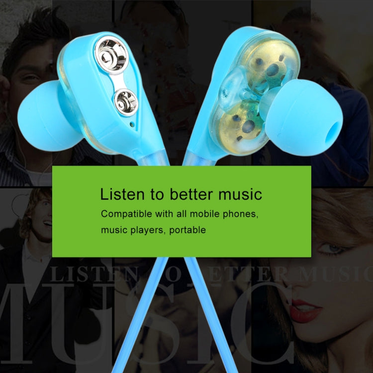 C-65 Wired Earbuds Headphones Dual Driver In-Ear 3.5mm Wired Stereo Earphones with Mic