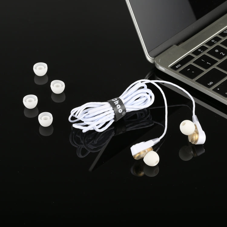C-65 Wired Earbuds Headphones Dual Driver In-Ear 3.5mm Wired Stereo Earphones with Mic