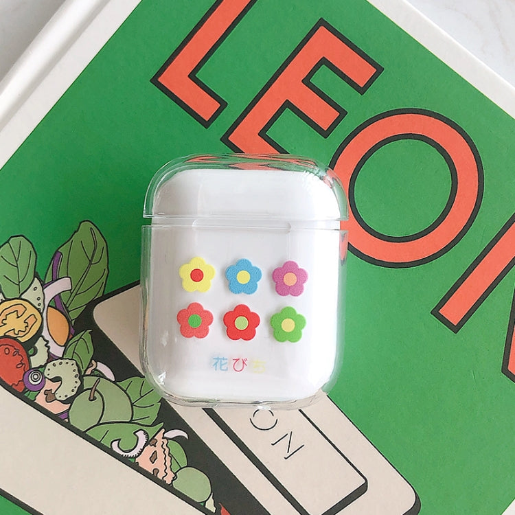 Six Flowers Pattern Shockproof Coloured Drawing PC Protective Case for Apple AirPods 1/2