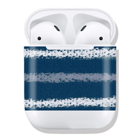 Stripe Pattern Wireless Earphones Charging Box Protective Film Sticker for Apple AirPods 1/2