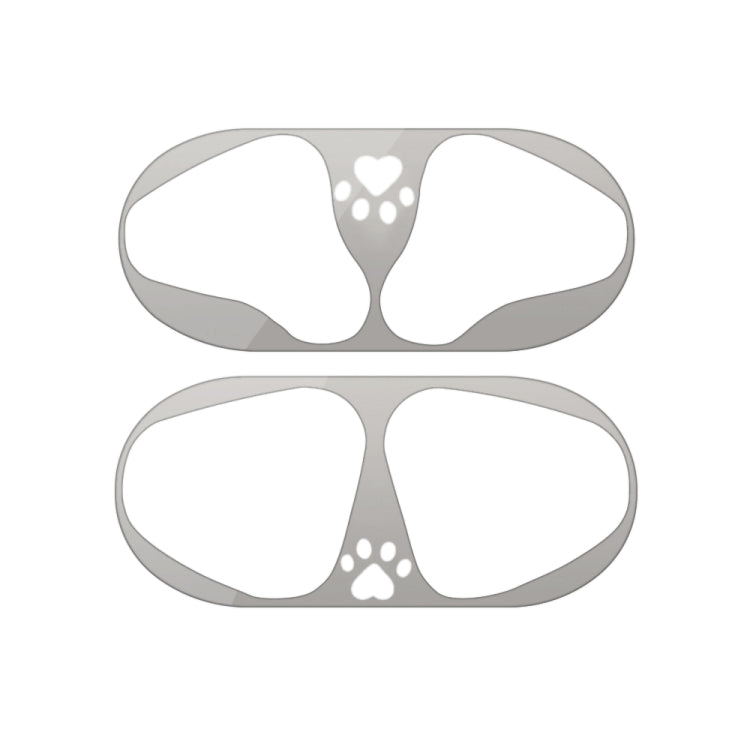 Cat Claw Pattern Metal Dustproof Protective Sticker for Apple AirPods 1/2