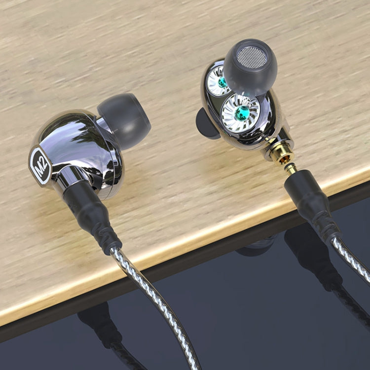 M2 Double Moving Circle Bass Noise Cancelling Headset, HIFI Line with Microphone