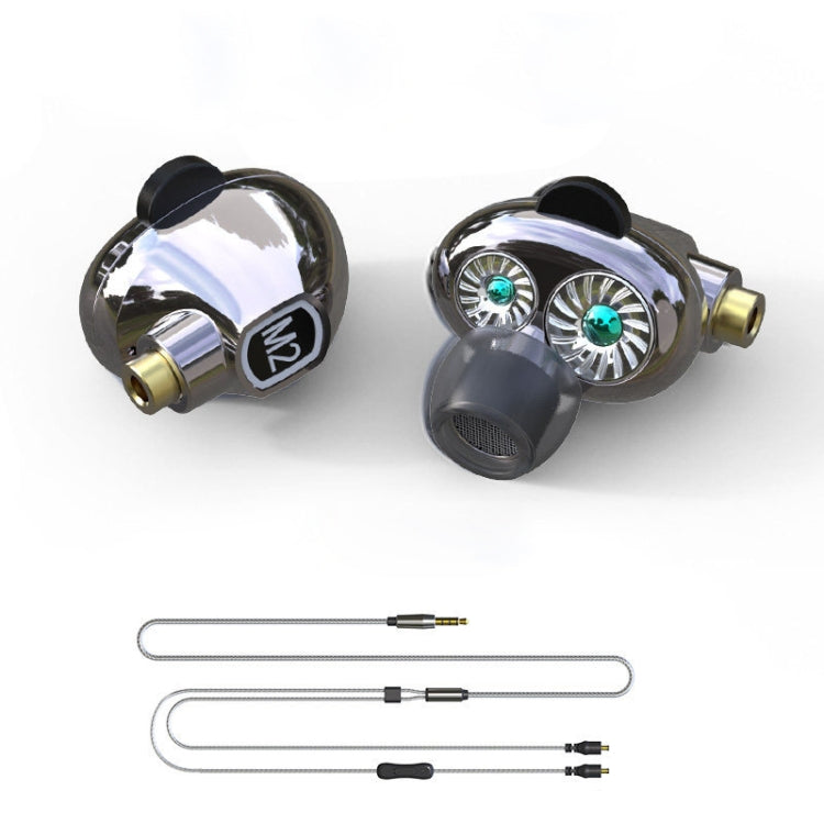 M2 Double Moving Circle Bass Noise Cancelling Headset, HIFI Line with Microphone