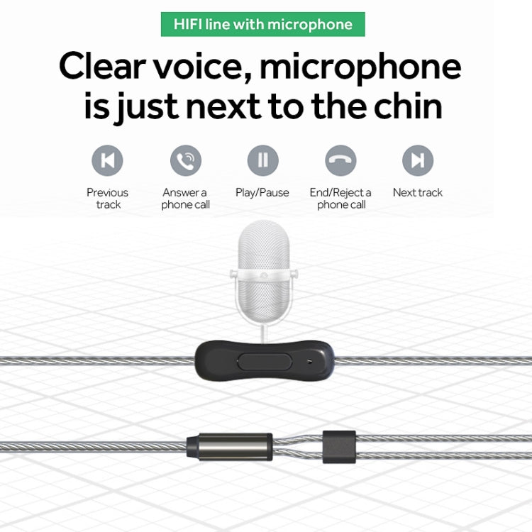 M2 Double Moving Circle Bass Noise Cancelling Headset, HIFI Line with Microphone