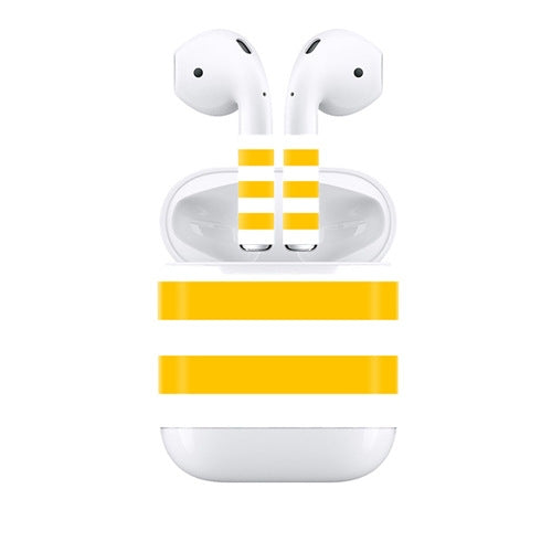 Creative Stripe Wireless Earphones Charging Box Protective Film Dustproof Sticker for Apple AirPods