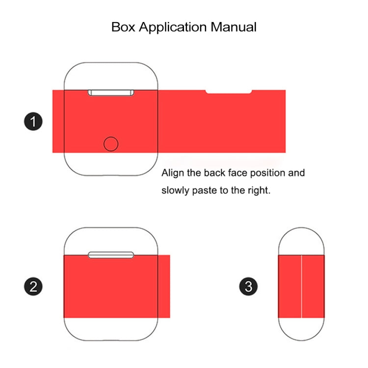 Creative Stripe Wireless Earphones Charging Box Protective Film Dustproof Sticker for Apple AirPods