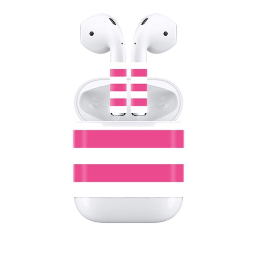 Creative Stripe Wireless Earphones Charging Box Protective Film Dustproof Sticker for Apple AirPods