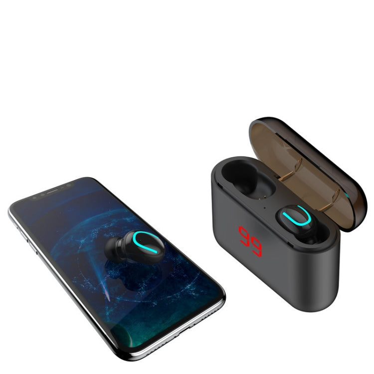 HBQ-Q32 TWS Bluetooth 5.0 Binaural Stereo Wireless Sports Bluetooth Earphone with Charging Box & Digital Display