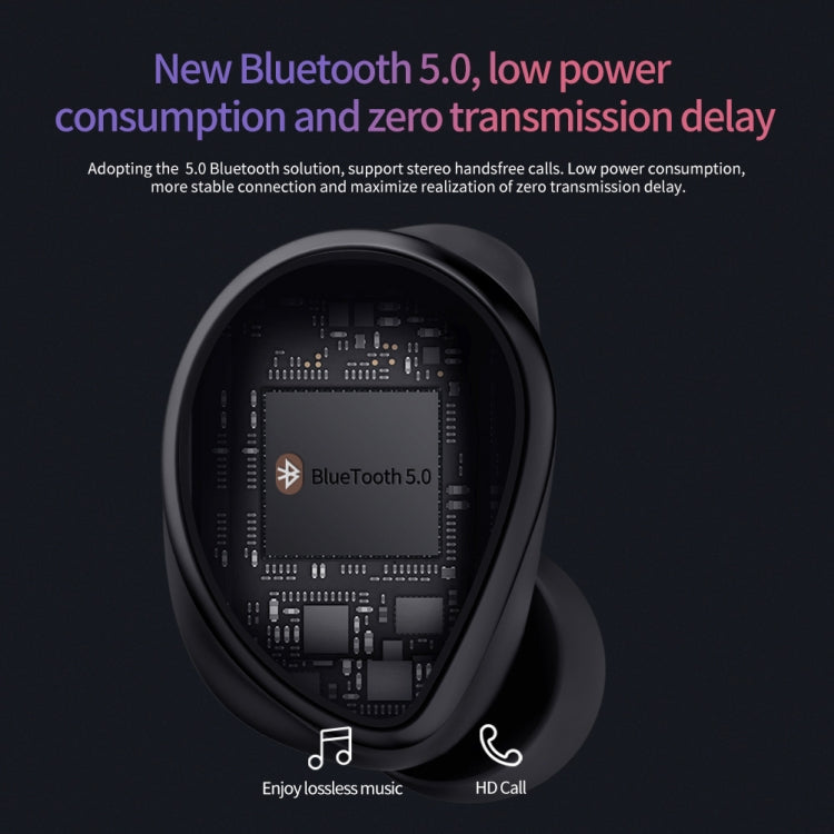NILLKIN Bluetooth 5.0 Go TWS Waterproof Sport Wireless Bluetooth Earphones(Black)
