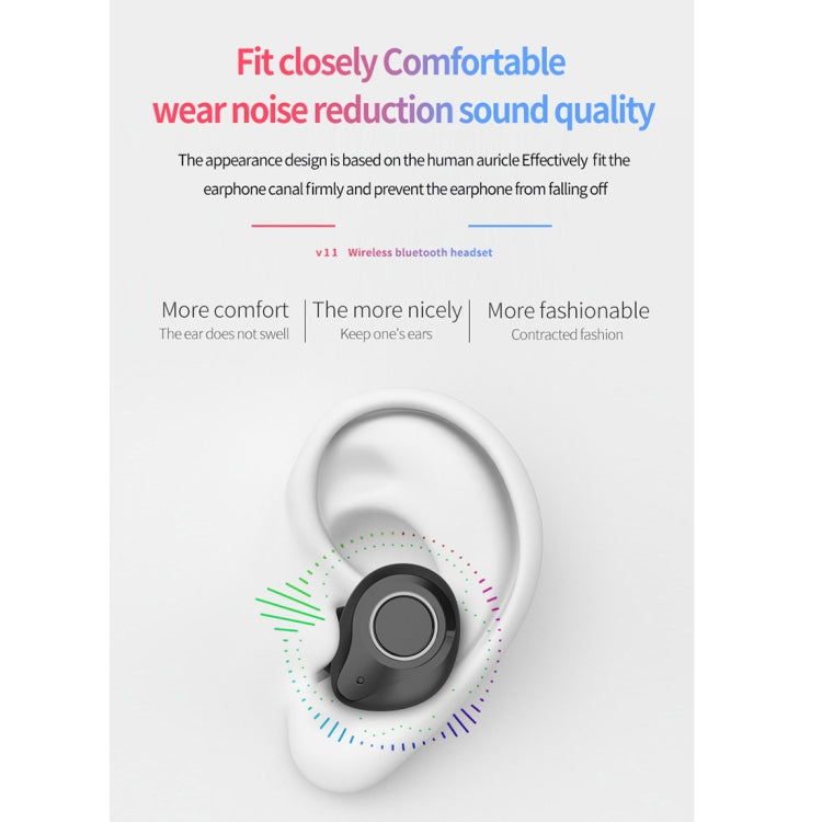 HAMTOD V11 TWS Bluetooth 5.0 Wireless Bluetooth Earphone with Charging Box
