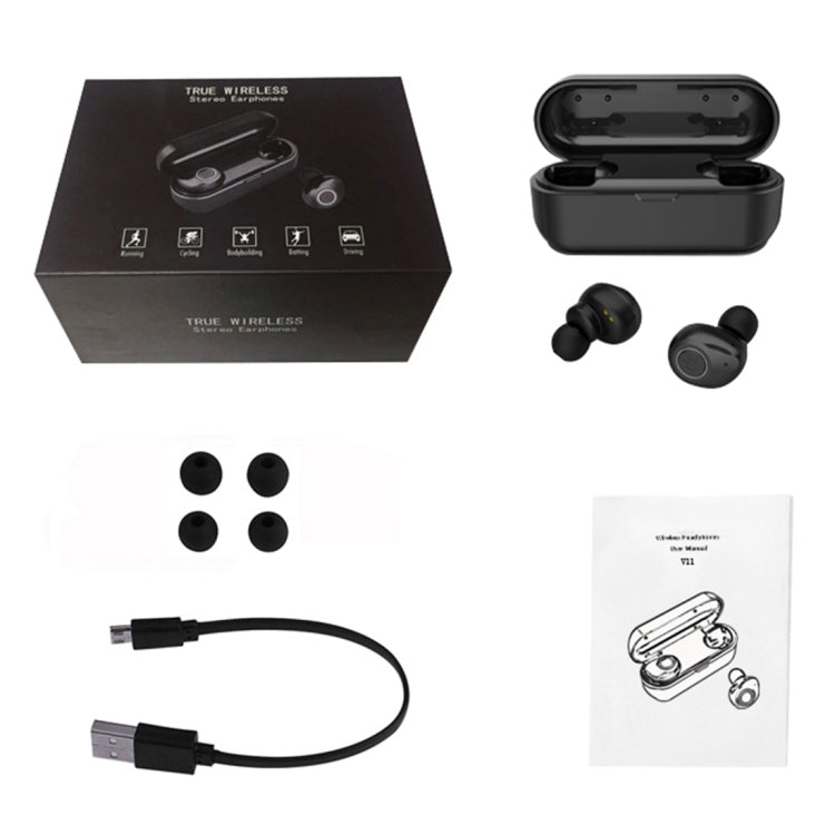 HAMTOD V11 TWS Bluetooth 5.0 Wireless Bluetooth Earphone with Charging Box