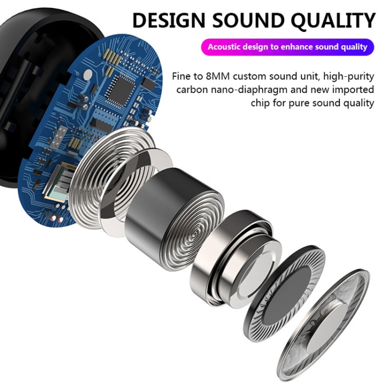 Langsdom F178 TWS Bluetooth 5.0 Touch Wireless Earphone with Charging Box