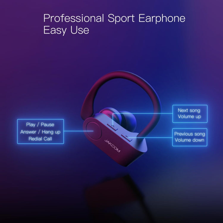 JAKCOM SE3 TWS IPX4 Waterproof Bluetooth 4.2 Wireless Sports Bluetooth Earphone, Support Voice Assistant & Hands-free Calling