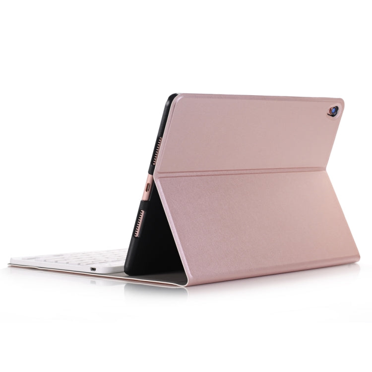 A102 For iPad 10.2 inch Ultra-thin Detachable Bluetooth Keyboard Leather Tablet Case with Stand Function