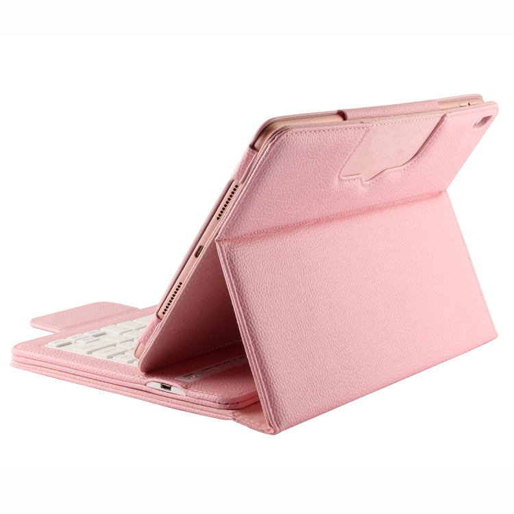 IP09 For iPad 10.2 inch Litchi Texture Detachable ABS Bluetooth Keyboard Leather Tablet Case with Stand Function