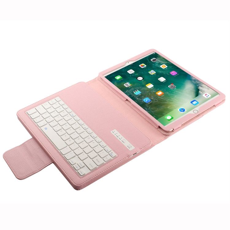 IP09 For iPad 10.2 inch Litchi Texture Detachable ABS Bluetooth Keyboard Leather Tablet Case with Stand Function