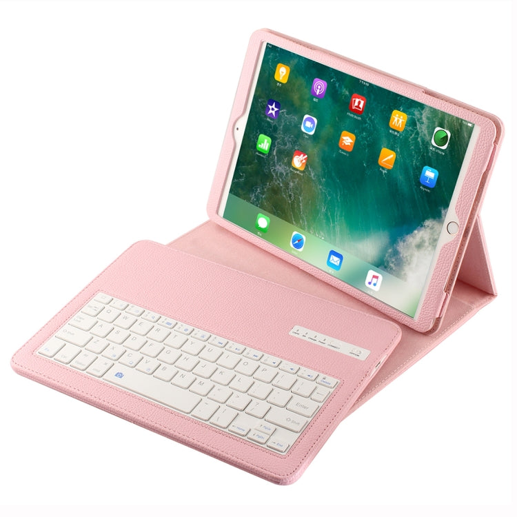 IP09 For iPad 10.2 inch Litchi Texture Detachable ABS Bluetooth Keyboard Leather Tablet Case with Stand Function