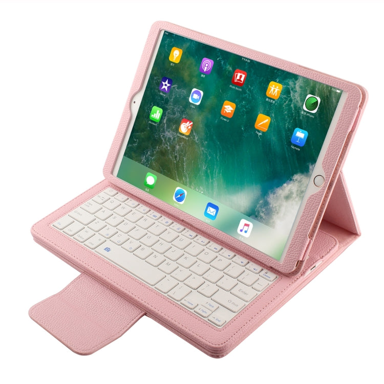 IP09 For iPad 10.2 inch Litchi Texture Detachable ABS Bluetooth Keyboard Leather Tablet Case with Stand Function