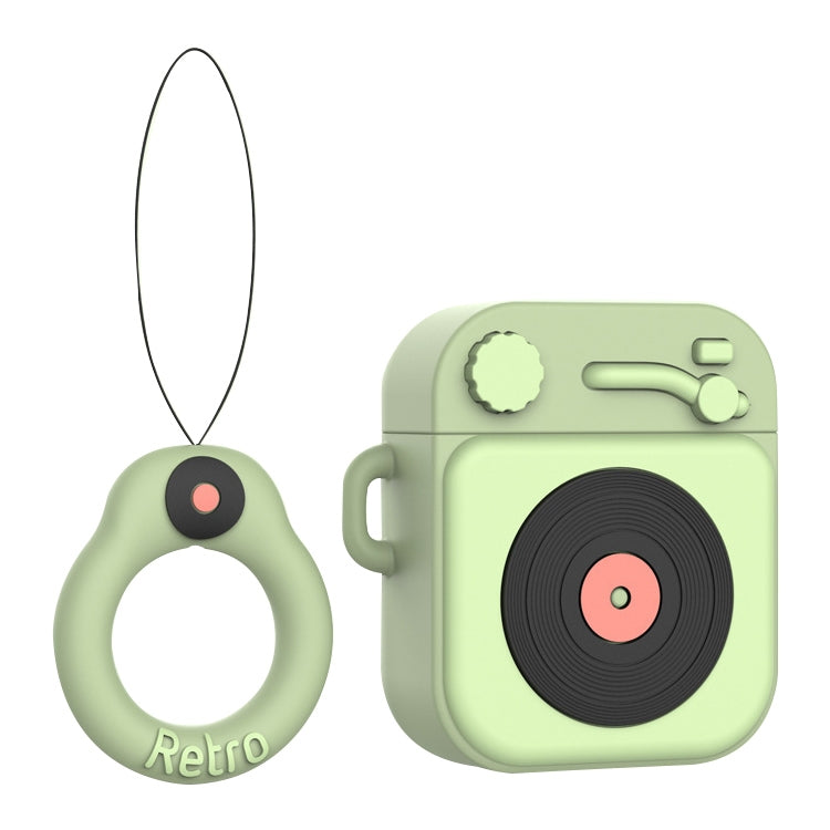 Wireless Earphones Shockproof Phonograph Silicone Protective Case for Apple AirPods 1 / 2