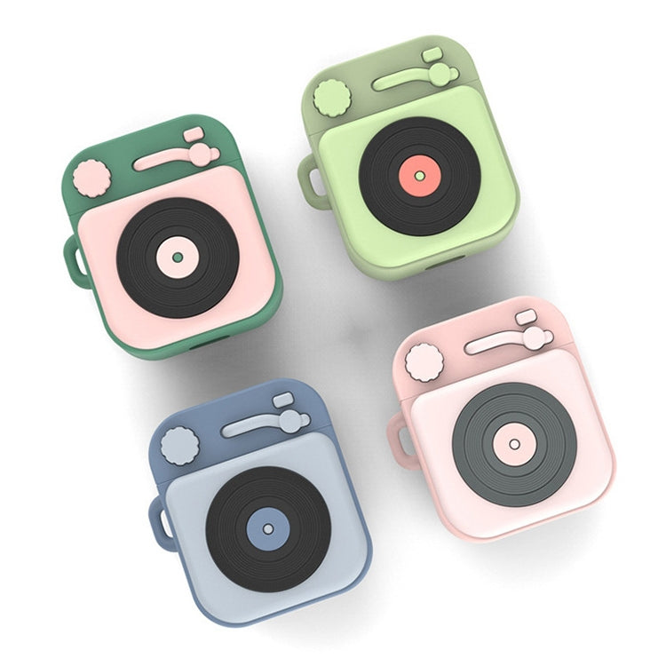 Wireless Earphones Shockproof Phonograph Silicone Protective Case for Apple AirPods 1 / 2